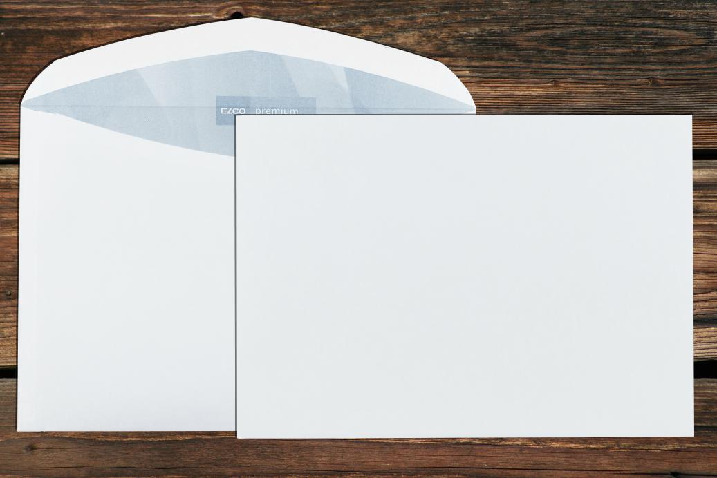 Kuvertierhüllen C5 162x229 mm Nassklebend Hochweiß 100 g/qm